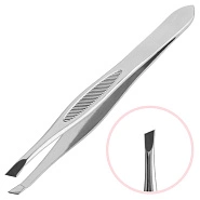 Пинцет для бровей скошенный Steel Y