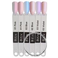 Палитра цветов декоративных топов Moon Glow top М529-13, веер (номера 01-03)