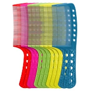 Расческа с ручкой H6-305 (упаковка 12шт Mix) Neon