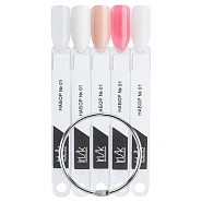 Палитра цветов акриловой пудры French Manicure, веер 