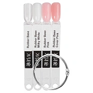 Палитра цветов каучуковых баз Rubber Base, веер (4 цвета)