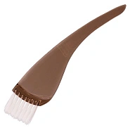 Кисть для окрашивания волос с белым ворсом, фигурная, узкая 