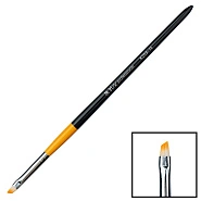 Кисть для геля скошенная искусственный ворс № 4