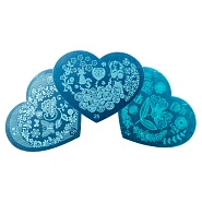 Набор трафаретов для стемпинга Сердечко (10шт/уп.)