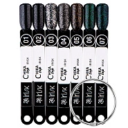 Палитра цветов топов с шиммером Chika Top М529-20, веер (номера 01-07)