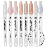 Палитра цветов полигелей Shimmery PolyGel М130-16, веер
