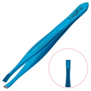 Пинцет для бровей прямой синий Y