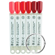 Палитра цветов лака на гелевой основе Eternail Mallow IRISK на веере 