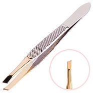 Пинцет для бровей скошенный Golden 