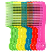 Расческа с ручкой H6-803 (упаковка 12шт Mix) Neon