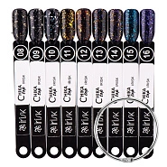 Палитра цветов топов с шиммером Chika Top М529-20, веер (номера 08-16)