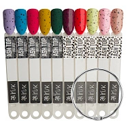 Палитра цветов декоративных топов Ash Top М529-16 и М529-17 BLACK, веер