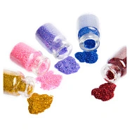 Глиттер цветной в стеклянной бутылочке 