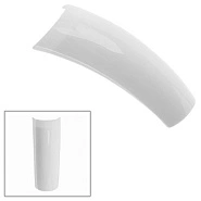 Типсы с узкой КЗ, белые, зауженные изогнутые, Американка 39W в боксе, 100шт