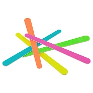 Пилки неоновые тонкие на деревянной основе #180/180 13х0,1см, 5шт 